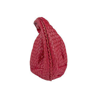 Bottega Veneta Handbag Leather Red Intrecciato